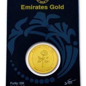 Emirates 8g Gold Coin with Flower 22K 916 Purity - 8 Grams